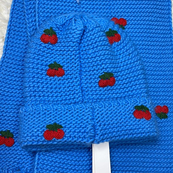 NEW AQUA Blue Hat with Cherries - Picture 4 of 6